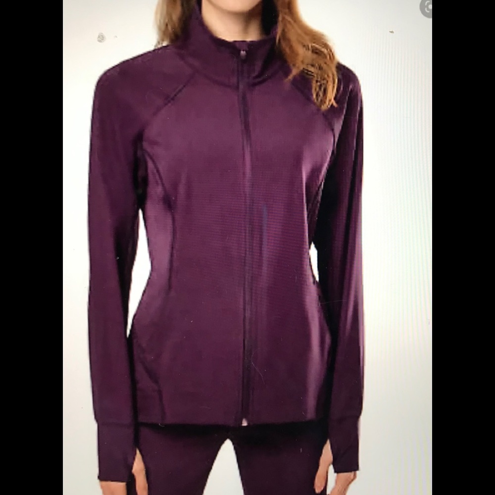 TANGERINE women’s active sz S Rib trim plum color